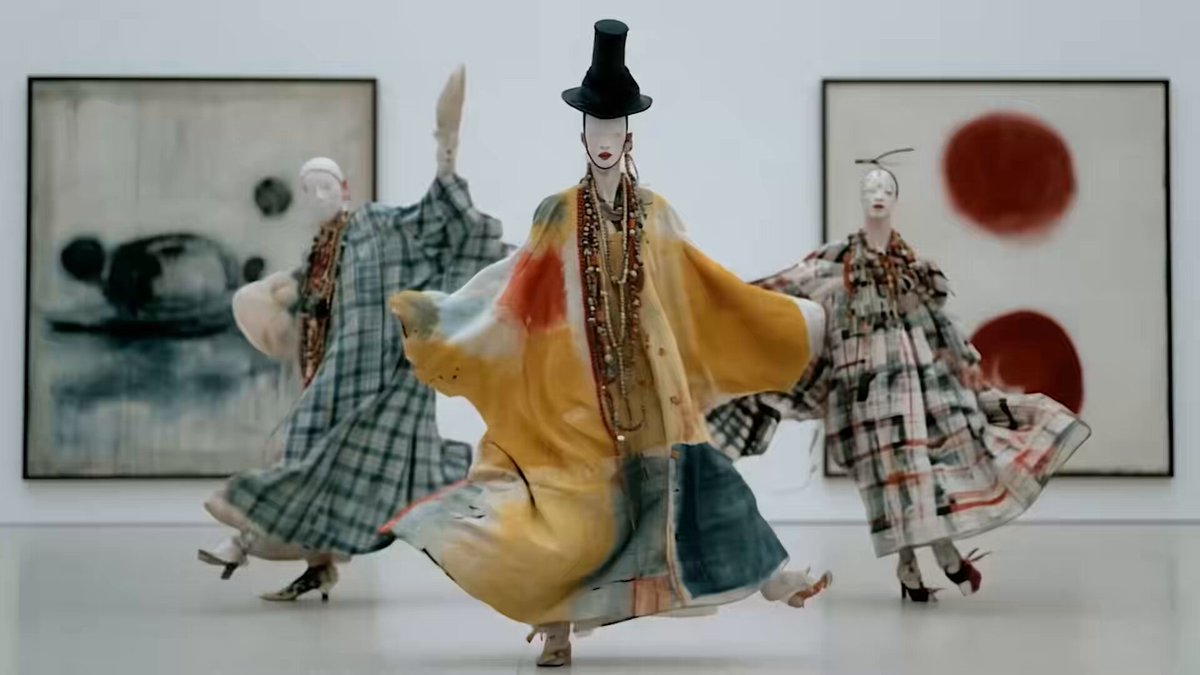 Three elaborately costumed dancers in the original Somewhere Along the Way poster