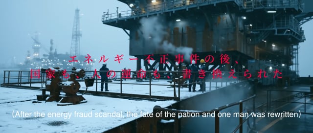 Snow-covered oil infrastructure in The Frozen Field’s official trailer
